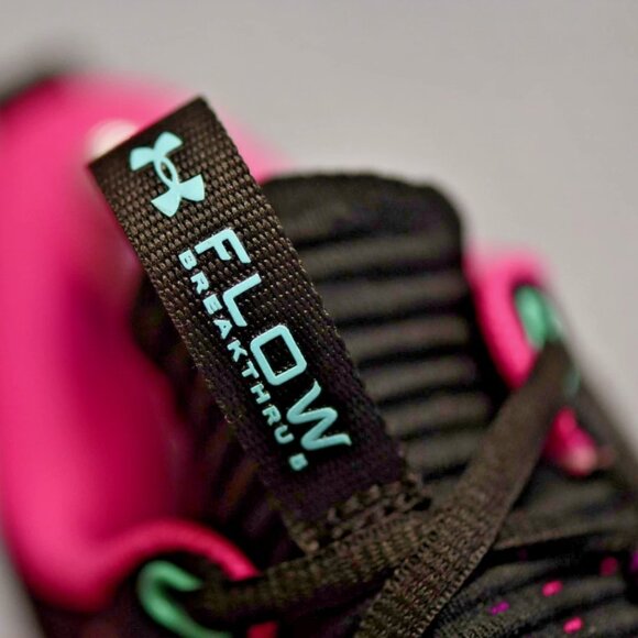 New! Size: 7 Women | Under Armour Flow Breakthru 5 | Black Andromeda Purple - Picture 13 of 16